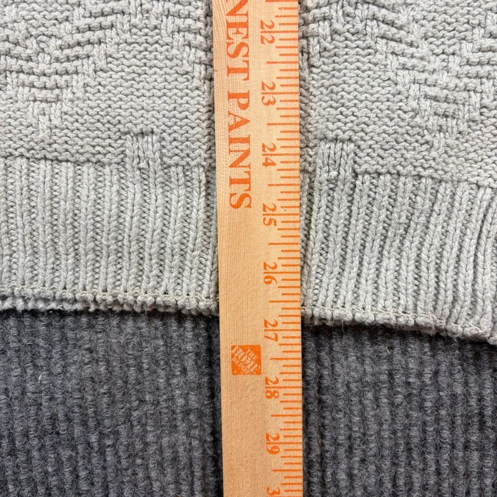 Peter Jon Clothing Sweater Men's M Beige Cotton Textured Knit‎ Crewneck USA
